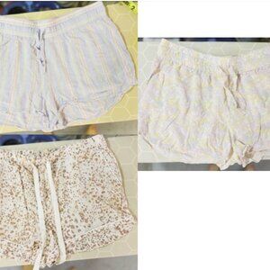 3 Pair Women's Sleep Boxer PJ Bottoms - Size Medium - Gently worn - Perfect